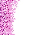 Polygonal pink mosaic background. Abstract low poly vector illustration. Triangular pattern, copy space. Template Royalty Free Stock Photo