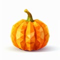 Polygonal Pumpkin Vector On White Background