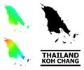 Polygonal Rainbow Map of Koh Chang with Diagonal Gradient
