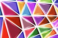 Polygonal rainbow mosaic background. Abstract low poly vector illustration. Triangular pattern, copy space. Template