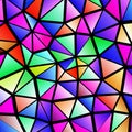 Polygonal rainbow mosaic background. Abstract low poly vector illustration. Triangular pattern in halftone style Royalty Free Stock Photo