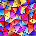 Polygonal rainbow mosaic background. Abstract low poly vector illustration. Triangular pattern in halftone style