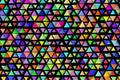 Polygonal rainbow mosaic background. Abstract low poly vector illustration. Triangular pattern in halftone style Royalty Free Stock Photo