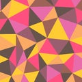 Polygonal rainbow mosaic background. Abstract low poly vector illustration. Triangular pattern in halftone style