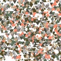 Polygonal rainbow mosaic background. Abstract low poly vector illustration. Triangular pattern in halftone style Royalty Free Stock Photo