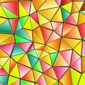 Polygonal rainbow mosaic background. Abstract low poly vector illustration. Triangular pattern in halftone style Royalty Free Stock Photo