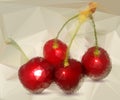 Polygonal red cherries