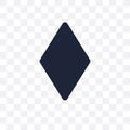 Polygonal rhomb transparent icon. Polygonal rhomb symbol design