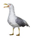 Polygonal seagull costs with an open mouth