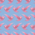 Polygonal seamless pattern with birds