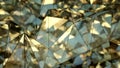 Polygonal shiny glass shape 3D rendering with DOF