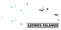 Polygonal Spectrum Map of Azores Islands with Diagonal Gradient