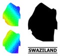 Polygonal Spectrum Map of Swaziland with Diagonal Gradient