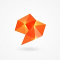 Polygonal speech bubble Royalty Free Stock Photo