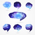 Polygonal speech bubbles Royalty Free Stock Photo