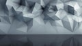 Polygonal surface with reflection 3D render Royalty Free Stock Photo