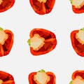 Polygonal Sweet pepper. Royalty Free Stock Photo