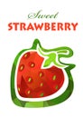 Polygonal sweet strawberry