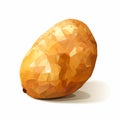 Polygonal Texture Vector Potato: Realistic Still Life In Low Poly Style