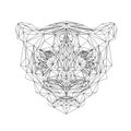 Polygonal tiger animal. Vector tiger illustration for tattoo, coloring, wallpaper and printing on t-shirts. Cat