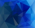 Polygonal triangle vector background, blue, white and turquoise Royalty Free Stock Photo