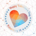 Polygonal Valentine Day Heart.