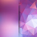 Polygonal vector background. Pink, white, purple colors.