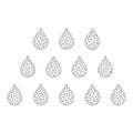 Mesh Vector Drops Icon Royalty Free Stock Photo