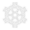 Mesh Vector Gear Icon Royalty Free Stock Photo