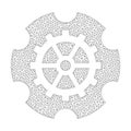 Mesh Vector Gearwheel Icon