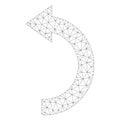 Mesh Vector Rotate Left Icon