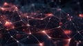 Polygonal visual picture of polygon particle connected across background. AIG35.
