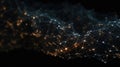 Polygonal visual picture of polygon particle connected across background. AIG35.