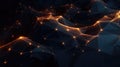 Polygonal visual picture of polygon particle connected across background. AIG35.