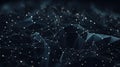 Polygonal visual picture of polygon particle connected across background. AIG35.