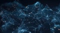 Polygonal visual picture of polygon particle connected across background. AIG35.