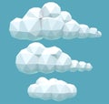 Polygonal volumetric clouds Royalty Free Stock Photo