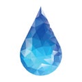 Polygonal water drop. Low poly style Royalty Free Stock Photo