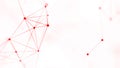 Polygonal white background with connecting dots and lines. Network connection structure. Plexus effect. 3d rendering Royalty Free Stock Photo