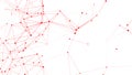 Polygonal white background with connecting dots and lines. Network connection structure. Plexus effect. 3d rendering Royalty Free Stock Photo