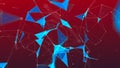 Polygonal white background with connecting dots and lines. Network connection structure. Plexus effect 3d rendering Royalty Free Stock Photo