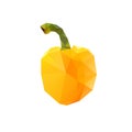 Polygonal yellow bell peppers