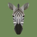 Polygonal zebra background