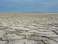 Salt flat polygons in desert , Iran