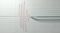 Polygraph Needle And Drawing Royalty Free Stock Photo