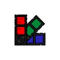 Polygraphy flat icon