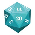 Polyhedral dice for playing games rpg, geometric figure