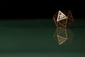 A polyhedral twenty sided die used for role playing games such a