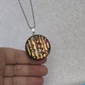 Polymer clay pendant necklace