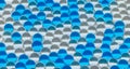 Polymer gel. Gel balls. balls of blue and transparent hydrogel,